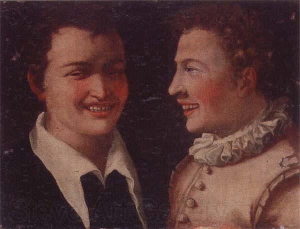 unknow artist Two laughing boys